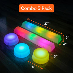 Special Supplies LED stepping stones glow brightly to spark sensory exploration
