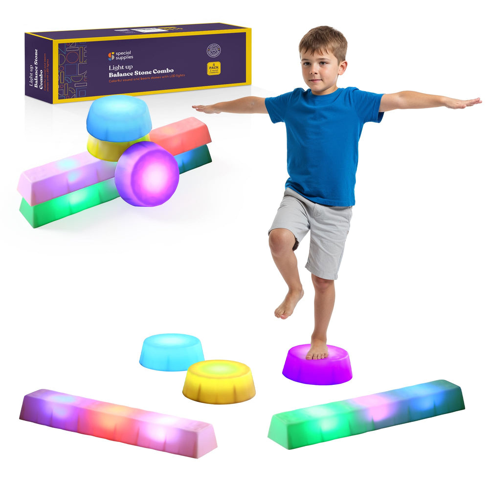 Special Supplies LED stepping stones invite imaginative play and active movement