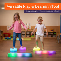 Special Supplies LED stepping stones support indoor-outdoor play and obstacle courses
