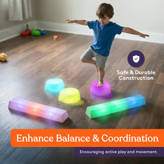 Special Supplies LED stepping stones enable obstacle course play that builds confidence