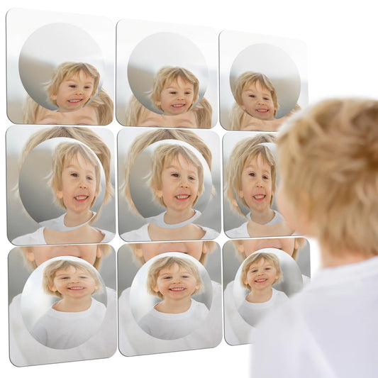 Special Supplies Sensory Bubble Wall Mirror closeup showcases convex bubbles for visual exploration.