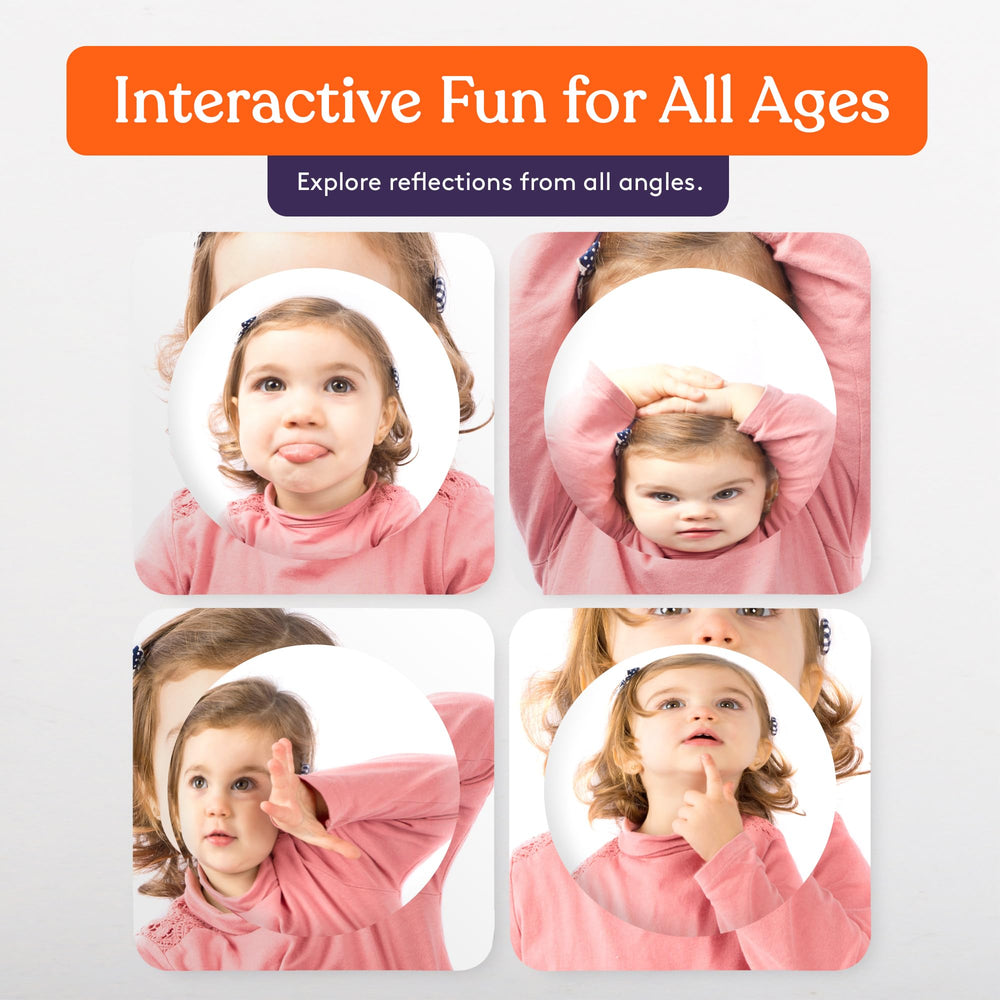 Special Supplies unbreakable acrylic mirror keeps play safe and easy to clean.