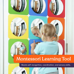 Special Supplies Sensory Bubble Wall Mirror doubles as a room decor piece with retro-inspired charm.