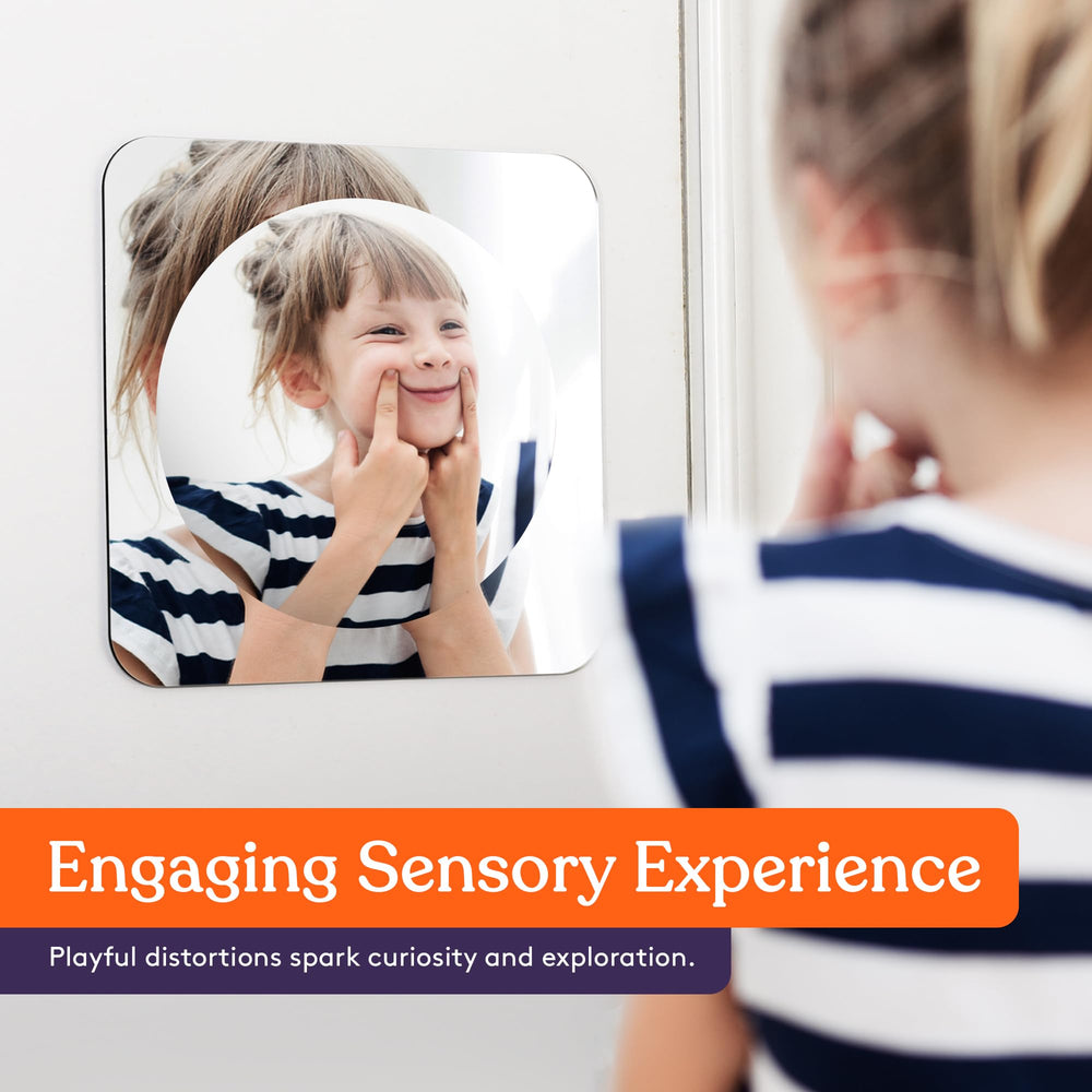 Special Supplies Sensory Bubble Wall Mirror toddler-play aid supports fine motor exploration.