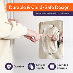 Special Supplies Sensory Bubble Wall Mirror wall-mount design simplifies installation and saves space.