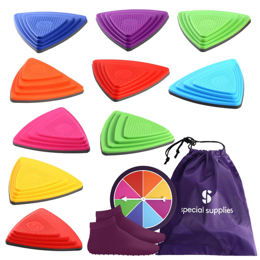 Special Supplies stepping stones 10-piece set arranged for balance training