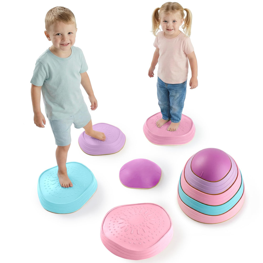 Special Supplies stepping stones encourage jumping, stretching, climbing, and balance practice