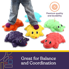 Special Supplies stepping stones durable rubber construction withstands active play.