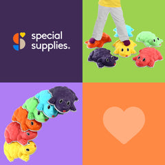 Special Supplies stepping stones game included for added activity options.