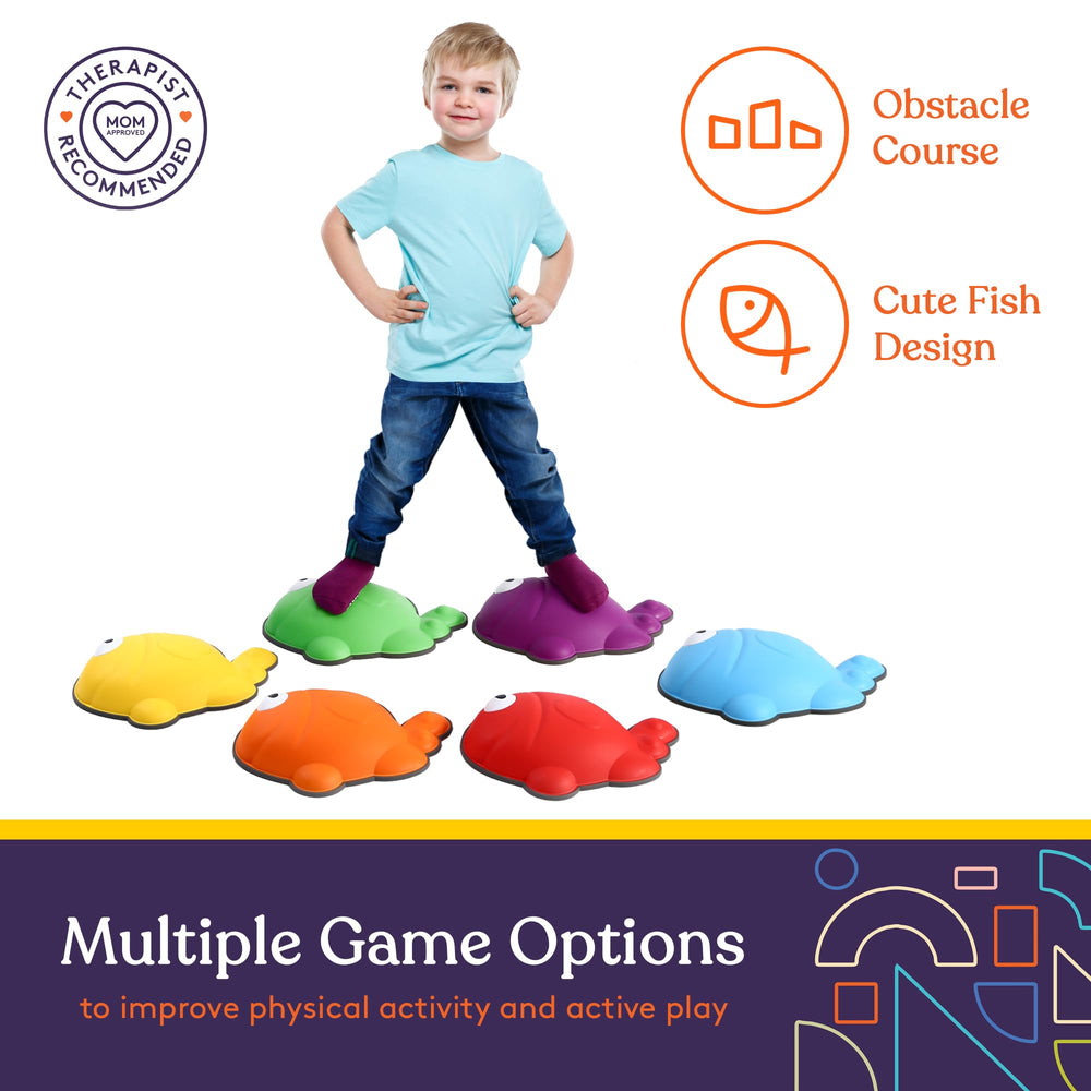 Special Supplies stepping stones non-slip edge helps reduce slips during play.