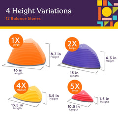 Special Supplies stepping stones with non-slip edge improve safety during kids' playtime.