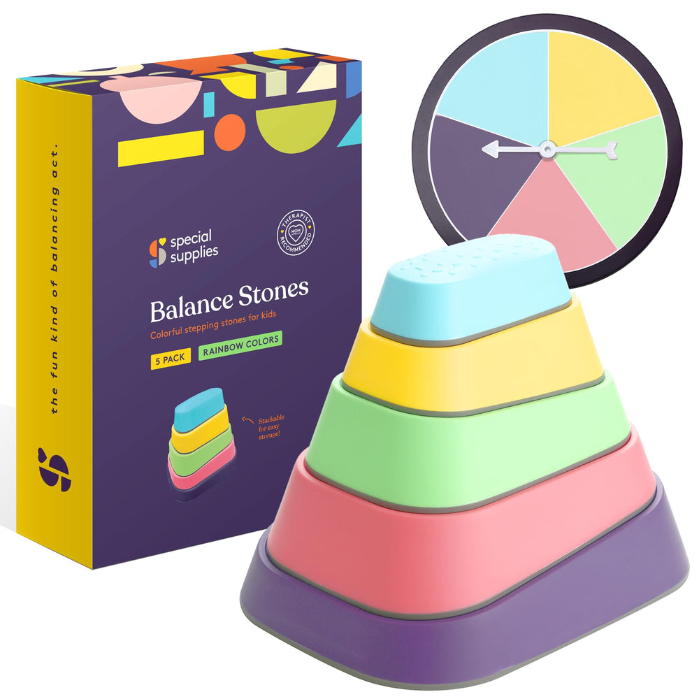 Special Supplies rainbow stepping stones easy-to-arrange obstacle course