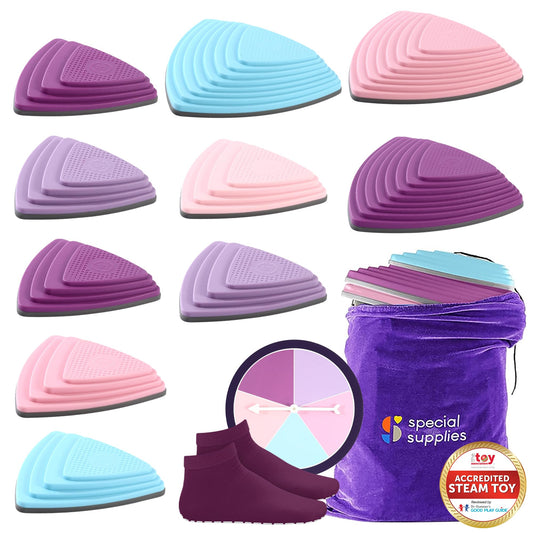 Special Supplies stepping stones side view for safe indoor balance practice.