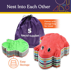 Special Supplies stepping stones weight capacity up to 220 lbs supports family use.