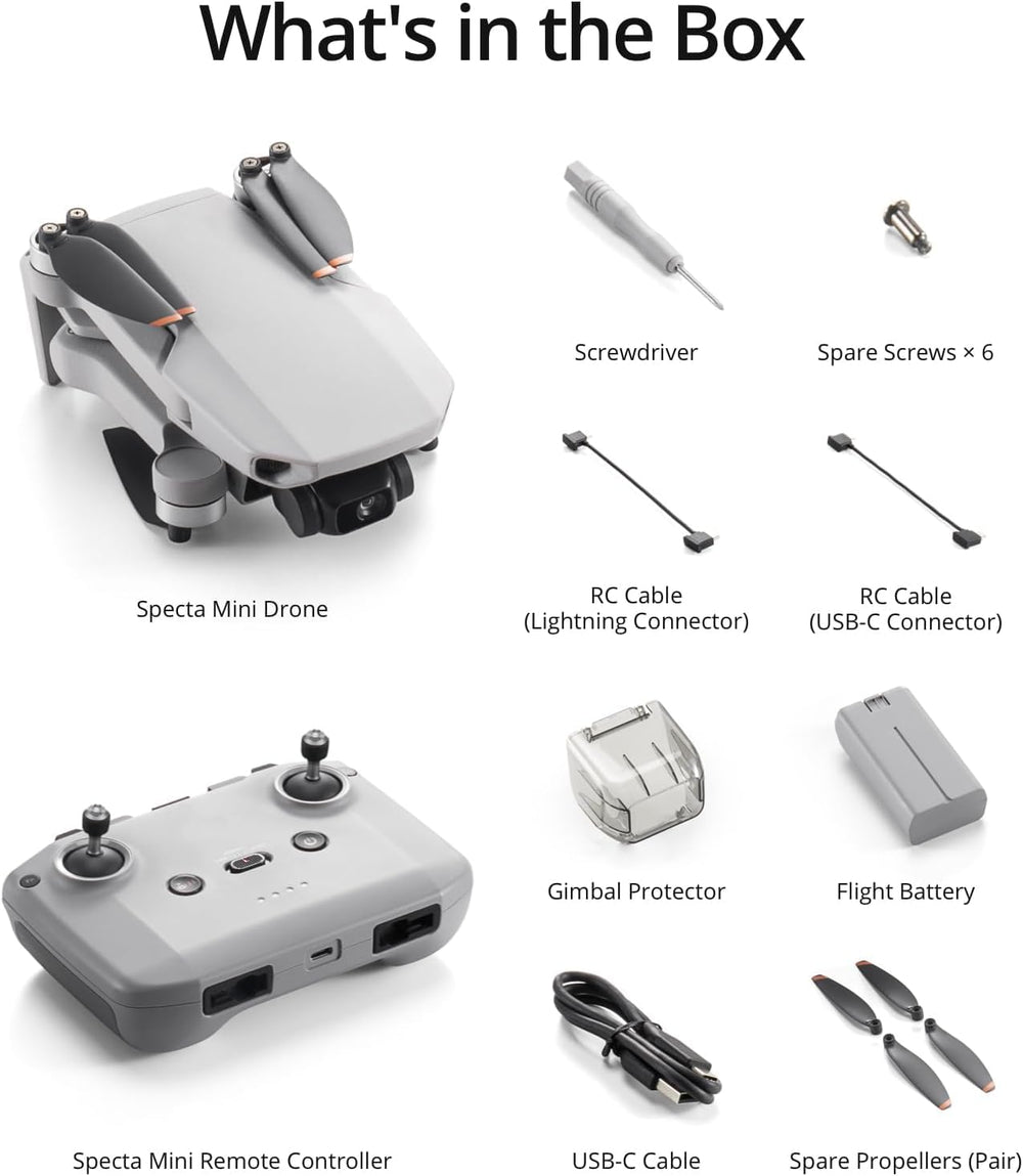 SPECTA Mini Drone compact portable design fits in small bags