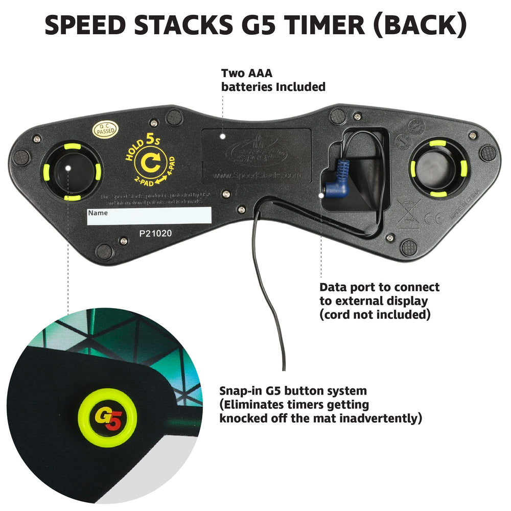 Speed Stacks G5 StackMat 2-pad mode supports cubing with streamlined setup.