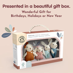 SPEEDY MONKEY rabbit family dollhouse setup inspires creative adventures during pretend play.