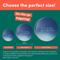 Speks Crags ferrite stones close-up texture highlights weight and tactile variety.