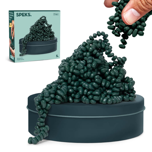 Speks Crags ferrite stones inside the tin offer tactile stress relief and portable play