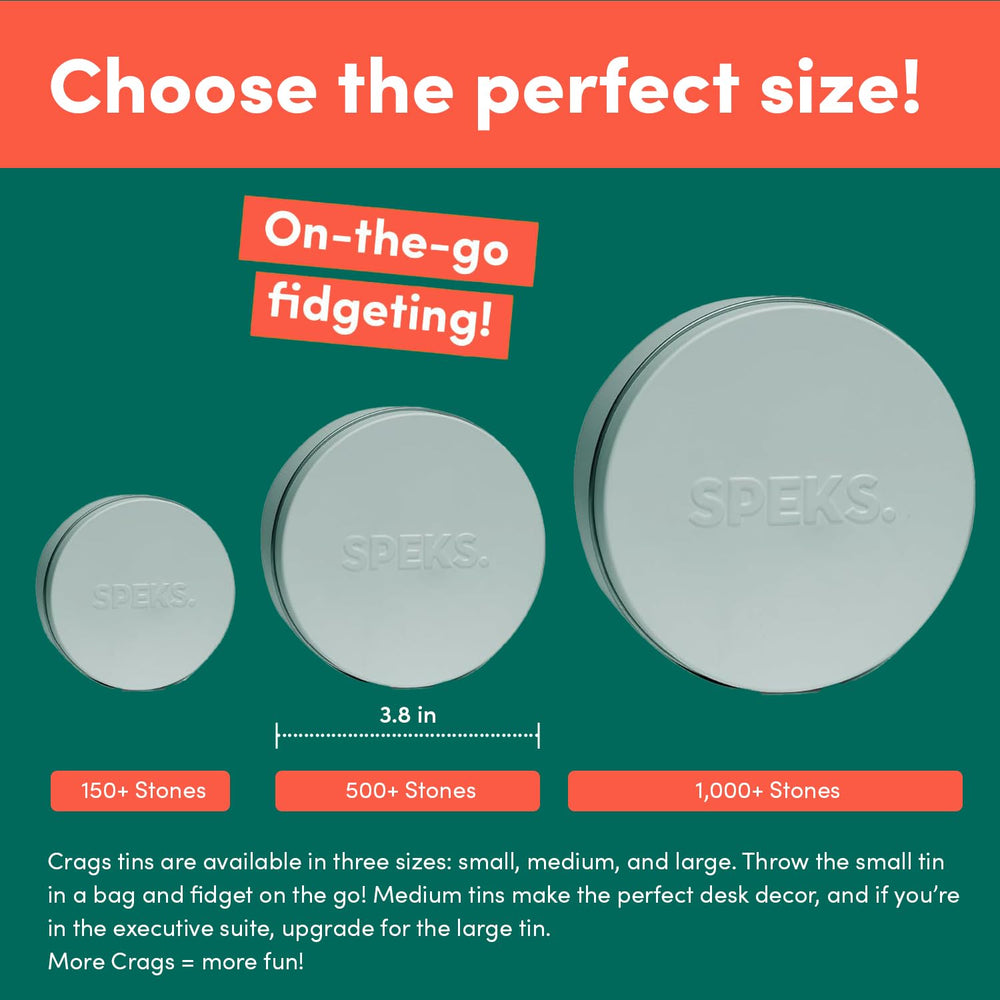 Mash and mold action of Speks Crags highlighting versatile tactile play.