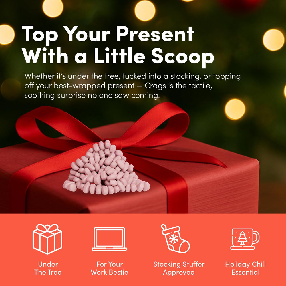 Matte rose finish on Crags adds premium look during sensory play.