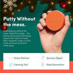 Speks Crags vibrant ferrite stones in metal tin for workspace color