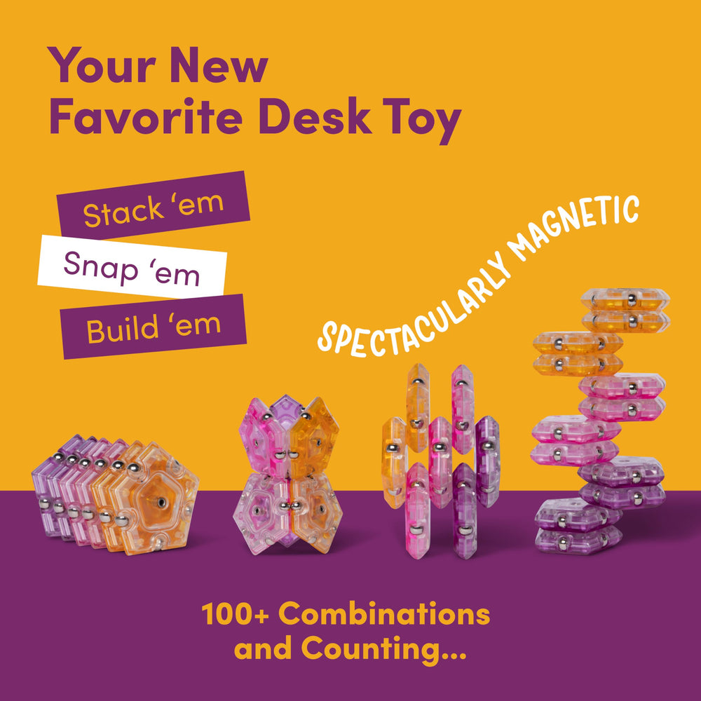 Speks Geode on desk supports focus and mindful breaks between tasks.