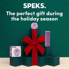 Speks Geode gel-filled stress ball gift-ready packaging for a desk gift.
