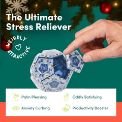 Magnetic interlocking tiles allow creative builds and hands-on concentration with Speks cobalt ball.