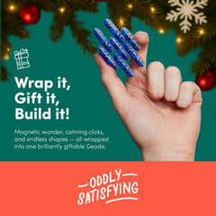 Snapping segments demonstrate satisfying sensory play and creative exploration with Speks Geode.