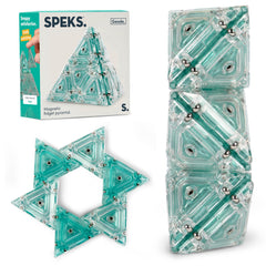 Speks Geode pieces close-up showing magnets for tactile focus.