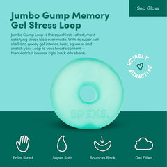 Speks Gump Jumbo Loop being squeezed in hand to boost focus and calm nerves.