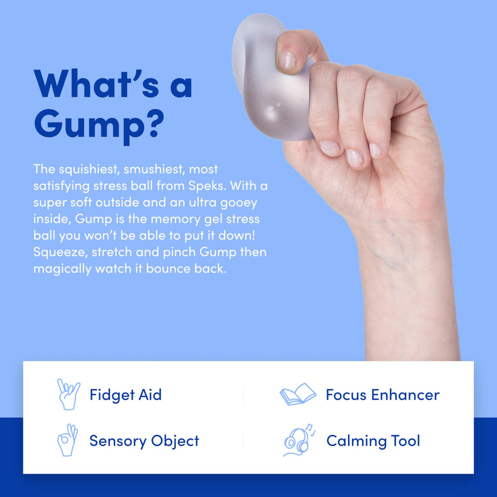 Speks Gump palm-perfect size fits any hand for discreet fidgeting.