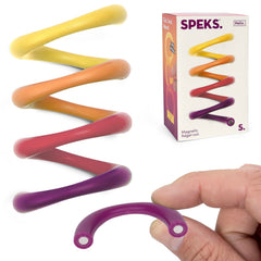 Speks Helix magnetic coil close-up showing satisfying clicks and twists.