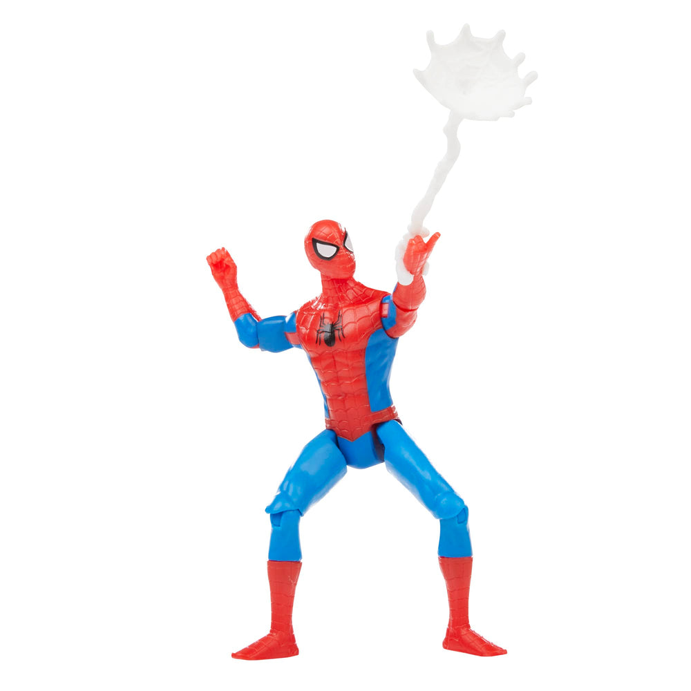 Spider-Man close-up detail on face and suit for display.