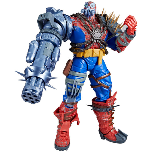 Spider-Man Marvel Legends Cyborg Spider-Woman figure with cannon arm for dynamic posing.