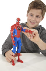 Spider-Man Titan Series figure with poseable arms for action-packed scenes.