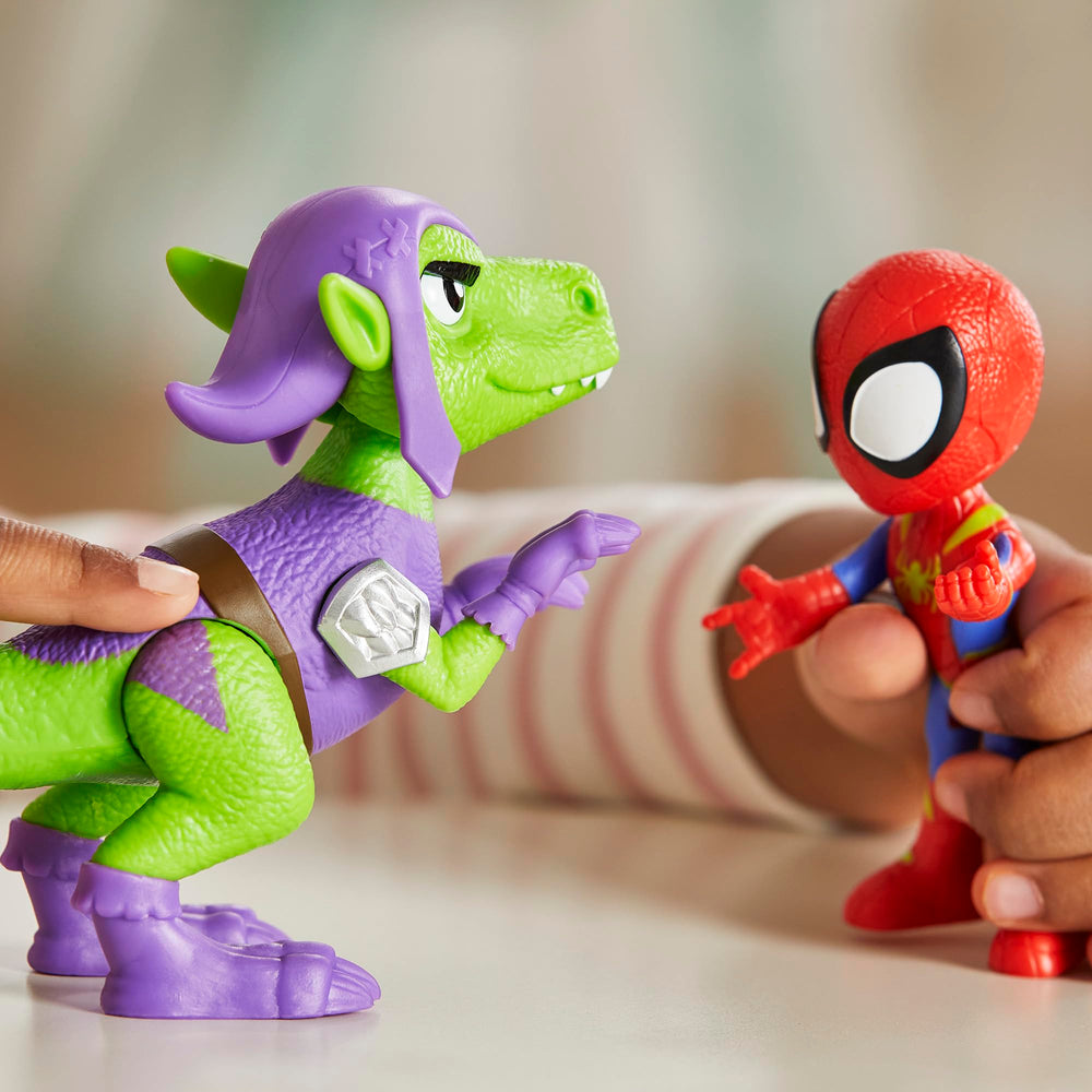 Spidey and His Amazing Friends Dino-Webs playset invites pretend adventures.