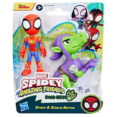 Spidey figure with Dino-Webs suit deco sparks pretend adventures for preschoolers.