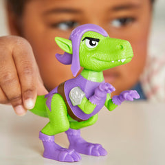 Goblin Raptor dino poseable figure adds villain energy to Dino-Webs playtime.