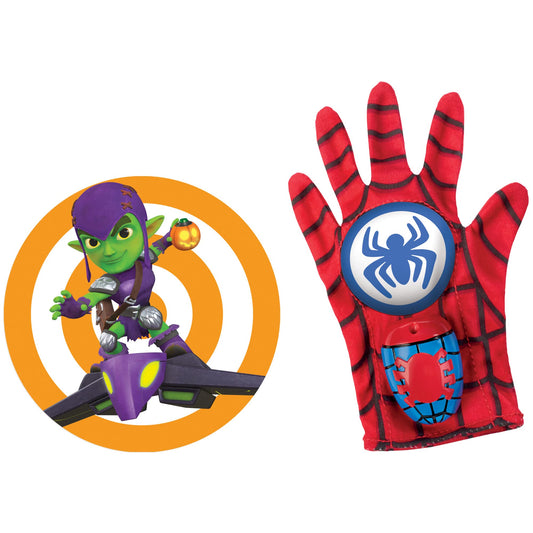 Spidey Water Glove being filled underwater for splashy play on a sunny day.