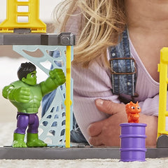 Spidey and His Amazing Friends Hulk’s Smash Yard sneaky squirrel adds playful mischief during battles