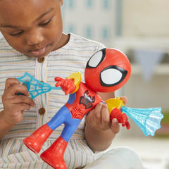 Spidey web projectile accessories enable dynamic web blasting adventures.