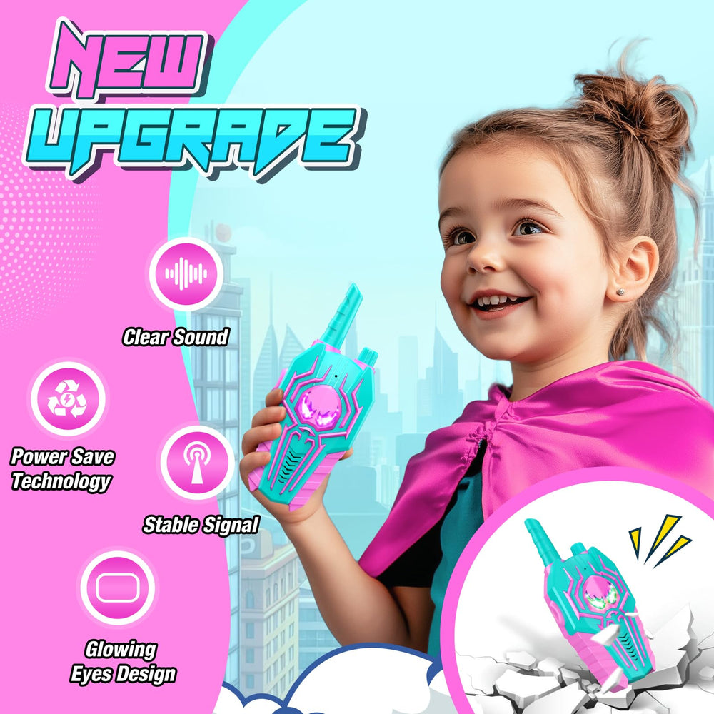 Spidolapse kids walkie talkies ergonomic design shown for comfortable grip.