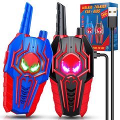 Spidolapse rechargeable walkie talkies for kids with a cool appearance, easy to hold during outdoor play.