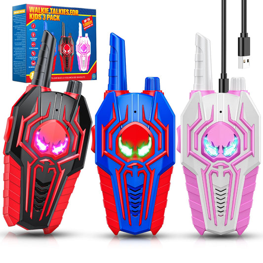 Spidolapse kids walkie talkies in front view, comfortable grip.
