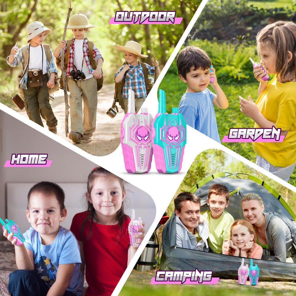 Spidolapse ergonomic walkie talkies with one-handed use for kids.