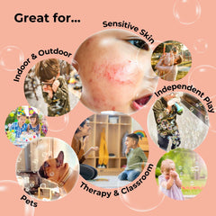 SPIKE bubbles used outdoors for safe, non-sticky fun