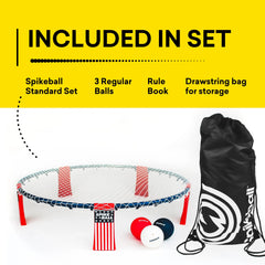 Spikeball Original Stars and Stripes rule book included for gameplay guidance