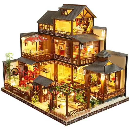Spilay Yaquan Courtyard dollhouse box highlights gift-ready packaging and elegant design.